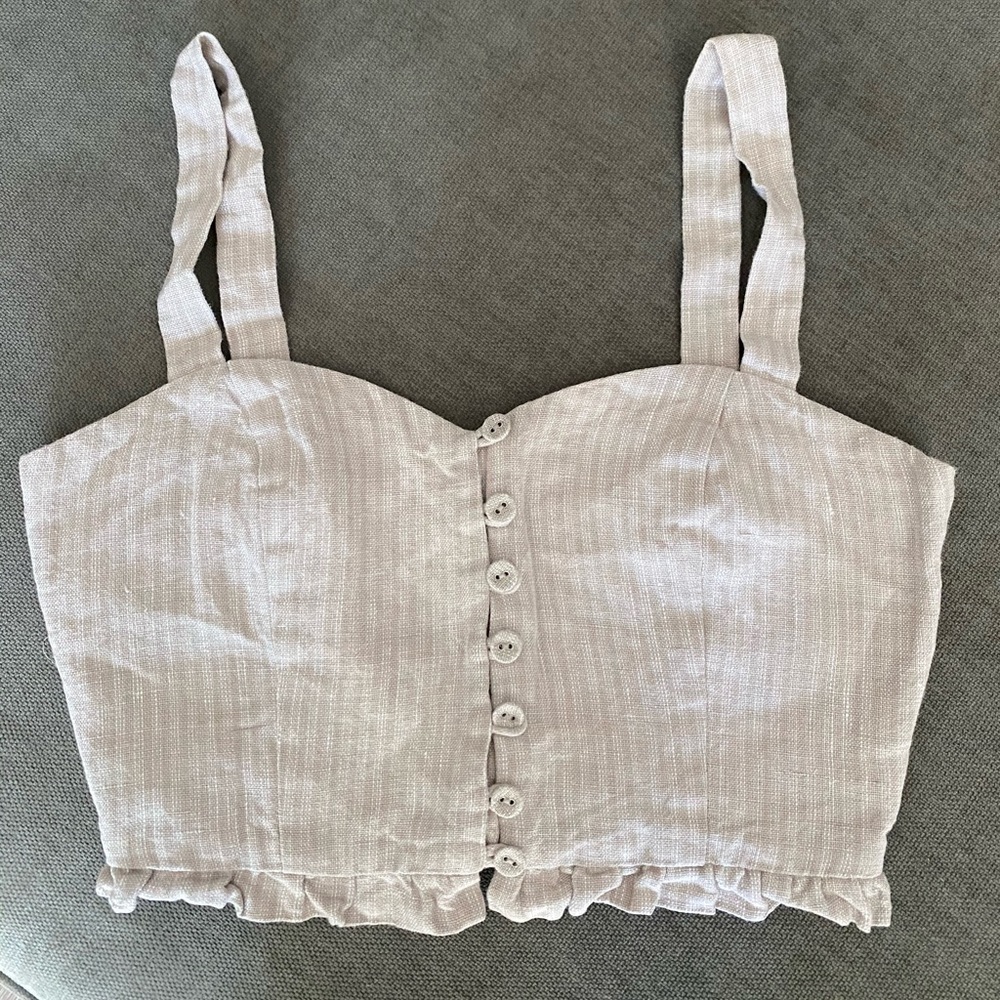 Reformation button up tank top